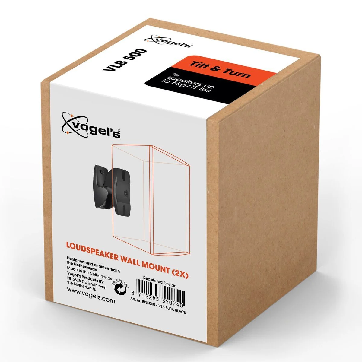 Product image 4 for VLB 500 Speaker Wall Mount (black, 2x)